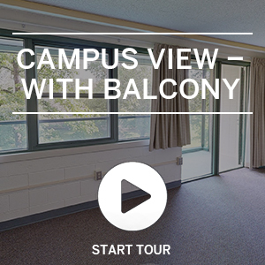 image of campus view apartment with balcony